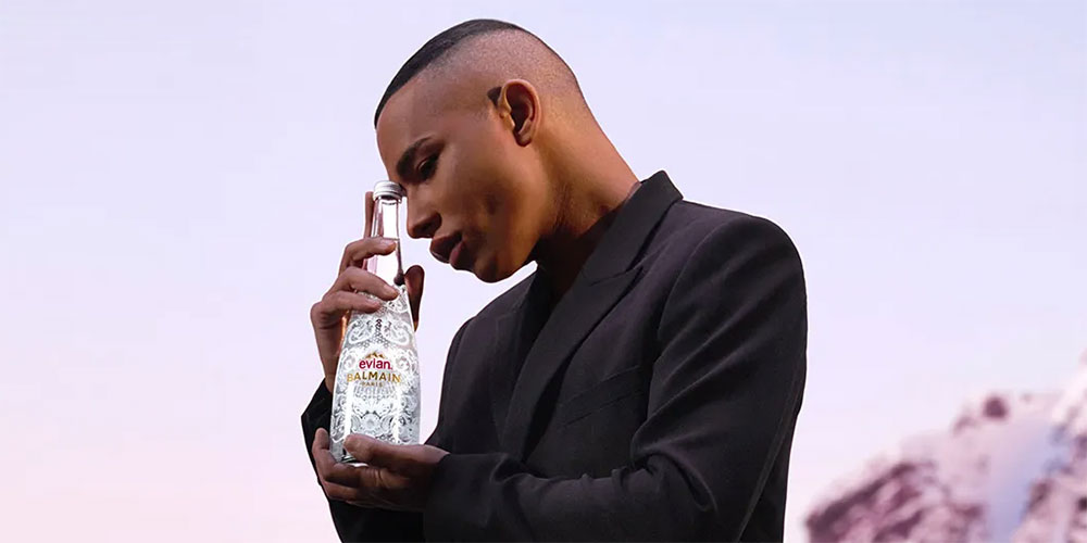 Olivier Rousteing et Balmain font parler d'eux avec leur collaboration avec Evian